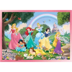 Księżniczki Disneya 2 w 1, 24-elementowe puzzle i kolorowanka 50x35 cm – Lisciani zdjęcie 3