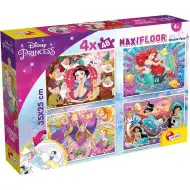 Księżniczki Disneya 2 w 1 maxi puzzle 4x48 elementów i kolorowanka 35x25 cm - Lisciani