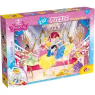 Księżniczki Disneya 2 w 1, puzzle 250 elementów i kolorowanka 50x35 cm – Lisciani