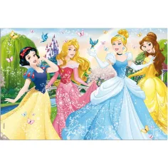 Księżniczki Disneya 2 w 1 puzzle 60 elementów i kolorowanka 50x35 cm - Lisciani zdjęcie 2