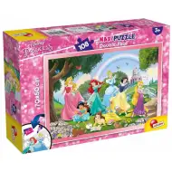 Księżniczki Disneya Tęczowe 2 w 1 puzzle i kolorowanka 108 elementów 70x50 cm - Lisciani