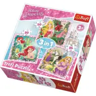 Księżniczki Disneya i ich mali pupile 3 w 1 puzzle - Trefl