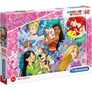 Księżniczki Disneya i ich ulubieńcy Supercolor puzzle 60 elementów - Clementoni