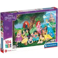 Księżniczki Disneya, puzzle Super Color 104 elementów – Clementoni