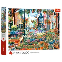 Kwiaciarnia w Amsterdamie — puzzle 2000 elementów, jakość premium – Trefl