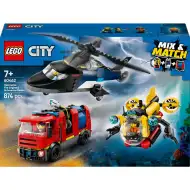 LEGO® City: Helikopter, wóz strażacki i łódź podwodna w jednym zestawie (60462)