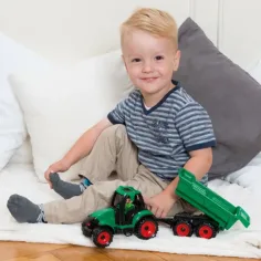 LENA: Traktor Truckies z przyczepą i figurką, 36 cm zdjęcie 4