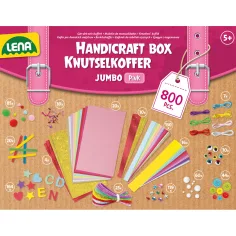 LENA: Jumbo różowa walizka do majsterkowania, 800-elementowy kreatywny zestaw zdjęcie 3