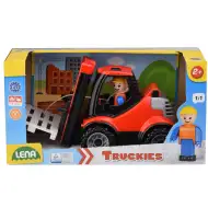LENA: Truckies Wózek widłowy z paletami i skrzynią 22 cm