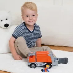 LENA: Truckies śmieciarka z figurką, 22 cm zdjęcie 4