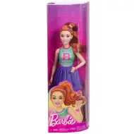 Lalka Barbie Fashionista o stylowym wyglądzie, z rudymi włosami i w fioletowej spódnicy – Mattel