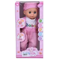 Lalka Dorka w kraciastej sukience na szelkach 36 cm z efektami dźwiękowymi
