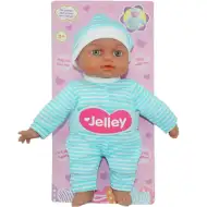 Lalka Jelley w niebieskiej, pasiasty sukience, 25 cm