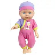 Lalka w piżamie z krzesełkiem do karmienia i akcesoriami, 29 cm