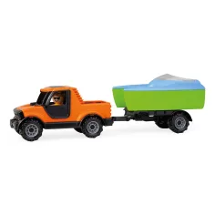 Lena: Samochód pick-up Truckies z przyczepą do łodzi i żaglówką w pudełku, 35 cm zdjęcie 2