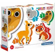 Leśne zwierzęta 4 w 1 zestaw puzzli kształtów - Clementoni