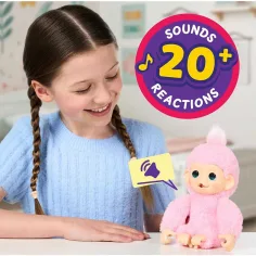 Little Live Pets: Mini Maki Luna Lemon interaktywna różowa małpka zdjęcie 5