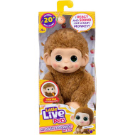 Little Live Pets: Mini Maki Pepi Peach interaktywna kremowa małpka