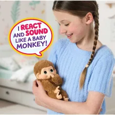 Little Live Pets: Mini Maki Pepi Peach interaktywna kremowa małpka zdjęcie 3