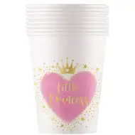 Little Princess papierowe kubki, zestaw 8 sztuk, 200 ml