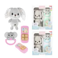 Little Stars pluszowy króliczek z grzechotką i telefonem, w różnych wariantach, 1 szt.