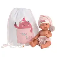 Llorens: Bebita noworodek 26 cm lalka w worku