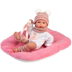Llorens: Bimba — 35 cm lalka noworodkowa z miękką poduszką