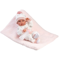 Llorens: Bimba, lalka noworodkowa 35 cm z butelką i kocykiem