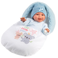Llorens: Liam 38 cm płacząca lalka ze śpiworkiem