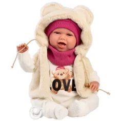 Llorens: Mimi 42 cm płacząca lalka w zestawie Love Bear z misiem