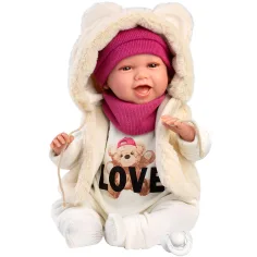 Llorens: Mimi 42 cm płacząca lalka w zestawie Love Bear z misiem zdjęcie 4