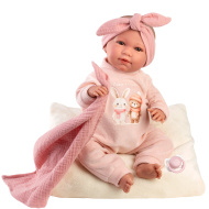 Llorens: Mimi 42 cm płacząca lalka z poduszką i kocykiem