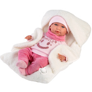 Llorens: Mimi, płacząca lalka 42 cm z białym nosidełkiem