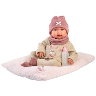 Llorens: Tina – lalka noworodek 44 cm z miękką poduszką