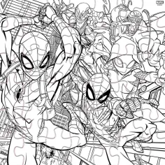 Luna: 42-elementowa kolorowanka puzzle ze Spider-Manem zdjęcie 3