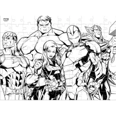 Luna: Avengers 2 w 1 kolorowanka puzzle 100 elementów zdjęcie 3