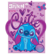 Luna: Disney Stitch Art Set kolorowanka z 6 flamastrami i naklejkami