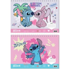 Luna: Disney Stitch kreatywny szkicownik do kolorowania z naklejkami i szablonem w różnych wariantach