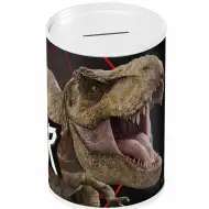 Luna: Jurassic World metalowa skarbonka w kształcie walca z dinozaurami 10x15cm