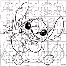 Luna: Stitch 42-elementowe puzzle do kolorowania zdjęcie 3