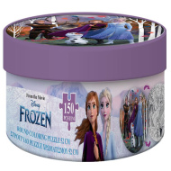 Luna: Kraina lodu 2 – 2 w 1 okrągłe, 150-elementowe puzzle do kolorowania