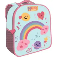 Luna: Must Team 3D plecak przedszkolny w tęczowe wzory 26x10x32 cm