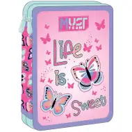 Luna: Must Team Life is Sweet dwupoziomowy piórnik z motylem