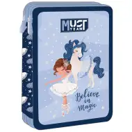 Luna: Must Team Piórnik dwupoziomowy z wyposażeniem z motywem magicznego jednorożca