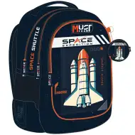 Luna: Must Team astronauta zaokrąglony plecak szkolny z 3 przegrodami, 32x18x43 cm