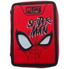 Luna: Must Team piórnik dwupoziomowy z motywem Spider-Mana, wypełniony, 15x5x21 cm
