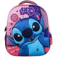 Luna: Must Team zaokrąglony plecak przedszkolny z motywem 3D Stitch 26x10x32 cm