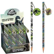 Luna: Ołówek grafitowy Jurassic World z gumką, dwa rodzaje, 1 sztuka