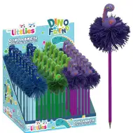 Luna: Ołówek z pomponem z dinozaurem, różne kolory, 1 sztuka