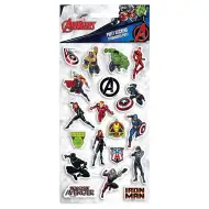 Luna: Zestaw wypukłych naklejek Avengers 3D na arkuszu o wymiarach 10x22 cm